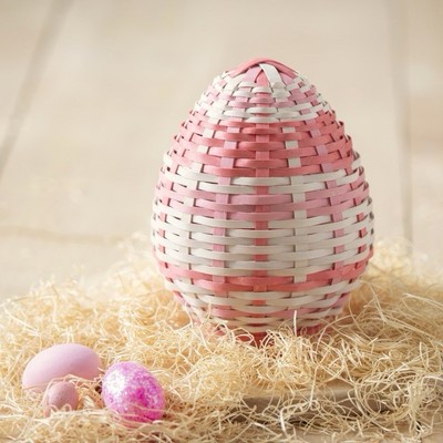 Dresden & Company (Longaberger) 2025 Pink Large Woven Easter Egg NEW