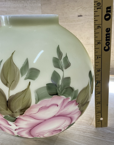 LAMP LIGHT SHADE Glass Globe Oil Gone with the wind hand-painted 10" - NO DAMAGE - Picture 12 of 14