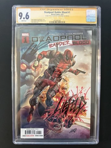 Deadpool Badder Blood #1 CGC 9.6 Signed Twice (2X) & Sketch By Rob Liefeld