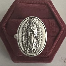 Vintage Design Stainless Steel Silver Virgin ...