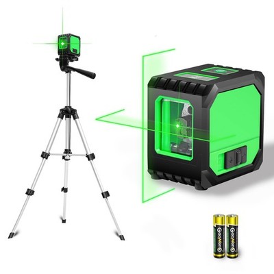 Laser level with tripod home improvement picture hanging Black and Green 