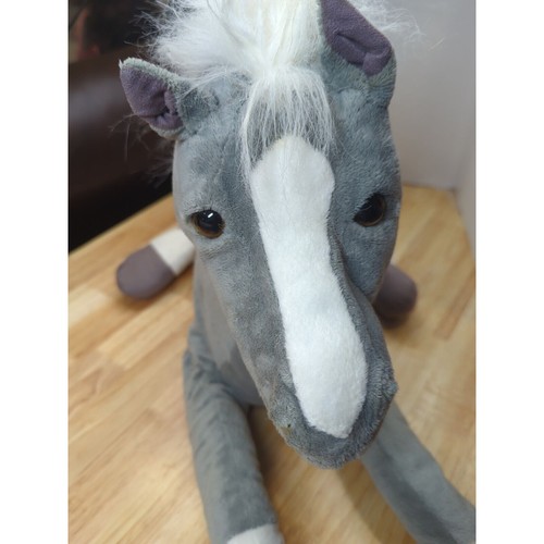 Vintage 2000 Animal Alley Toys R Us plush White Gray horse HTF large big 24” - Picture 7 of 9
