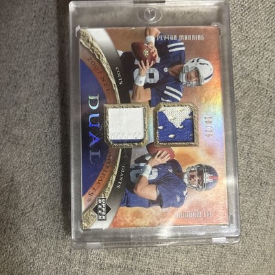 2007 Upper Deck Artifacts #DA-PE Peyton Manning / Eli Manning Dual Patch 10 /25