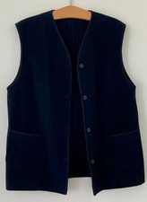 NEUwertig - Schlichte Weste - Damen - Gr. 44 - schwarz - 80% Schurwolle