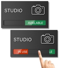 Studio Room Door Sign, Do Not Disturb Signs, In Use Available Office Slider