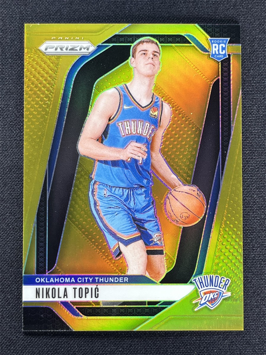 2024-25 Panini Prizm Nikola Topic #230 Gold Prizm Rookie RC Thunder /10