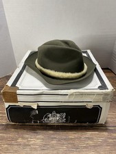Original J B Stetson Gun Club Fedora With Wool Trim Size 7 1/4