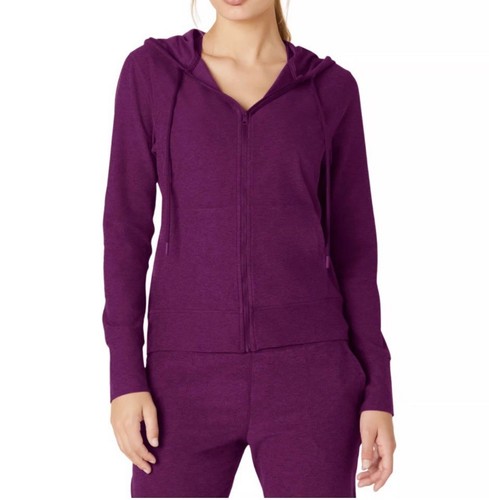 Beyond Yoga Everyday Full Zip Hoodie Aubergine Beet Sz 2XL Made in USA