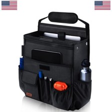 Car Front Seat Organizer 10 Pocket 600D Oxford Fabric Laptop Holder Truck SUV