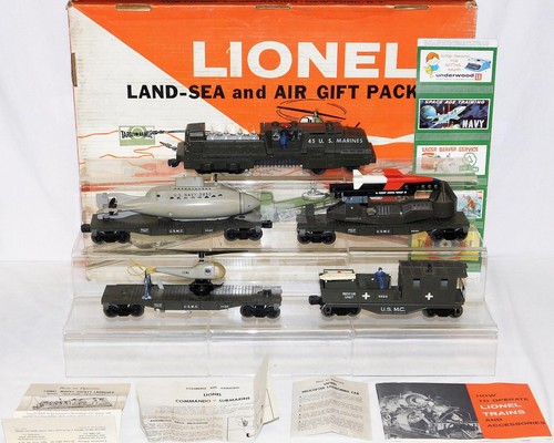 Lionel #1805 Tierra y Mar Paquete de Regalo USMC Juego de Tren Militar en Caja 45 3820 3429+ | Condition: Used