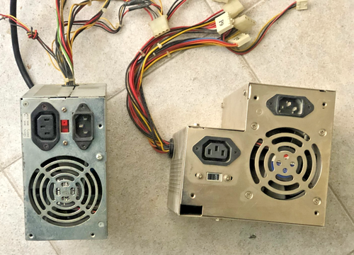 Vintage 2 alimentatori PC funzionanti modelli e specifiche tecniche come da foto - Afbeelding 4 van 7