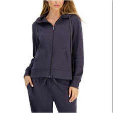 ID Ideology Womens Hoodie Sweatshirt XS Dark Grey Full Zip Jacket NWT