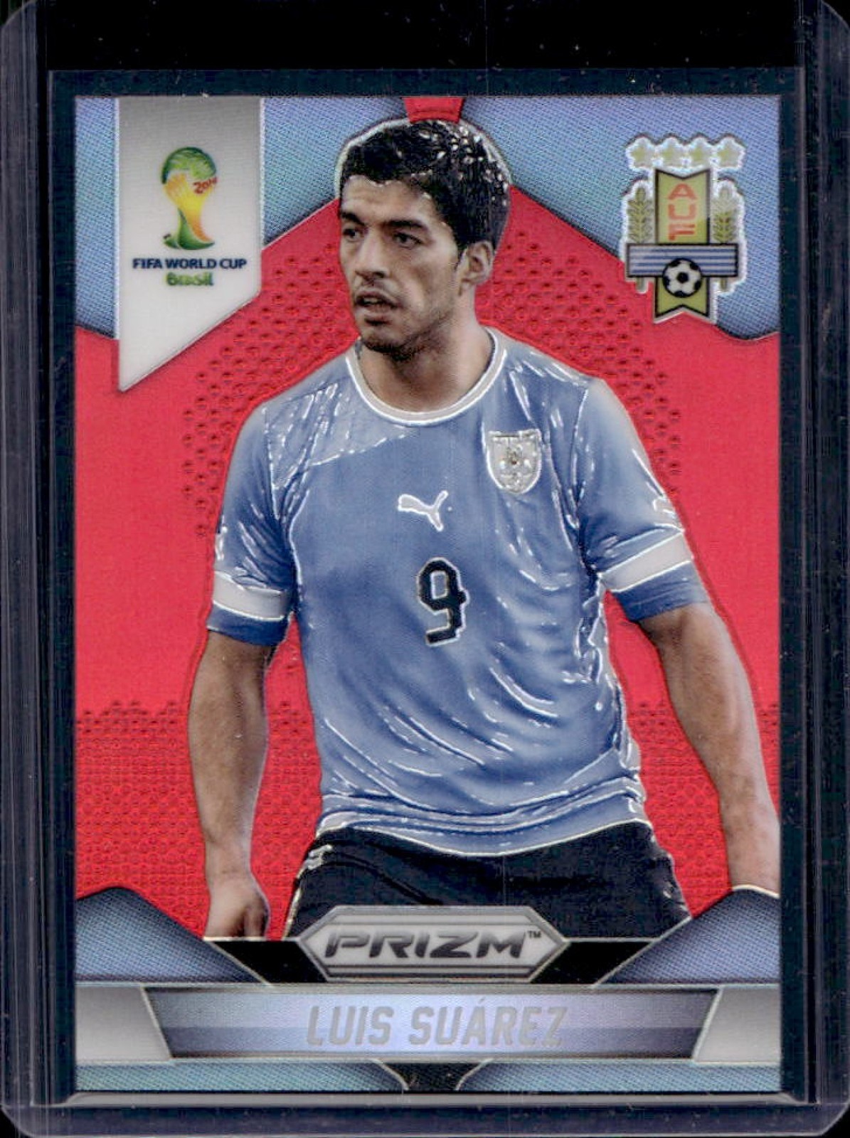 2014 Prizm World Cup Luis Suarez Prizm Red #139/149 Uruguay