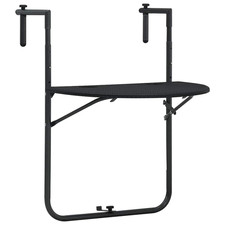 Mesa Colgante Balcón Plástico Negro y Ace…