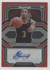 2021 Panini Prizm Draft Picks College Penmanship Red /199 Manny Camper Auto 02v3