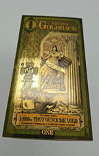 Nevada 2024 $1 Goldback Banknote 1/1000 Troy oz 24K Gold Foil