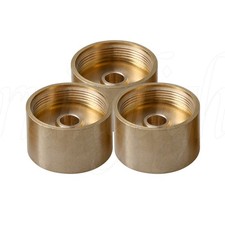 3pcs Copper Trumpet Heavy Bottom Caps for Replacing and Repairing Trumpets
