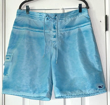 MENS VINEYARD VINES BLUE DIP DYE BOARD SHORTS SWIM TRUNKS WAIST TIES 32 WHALE