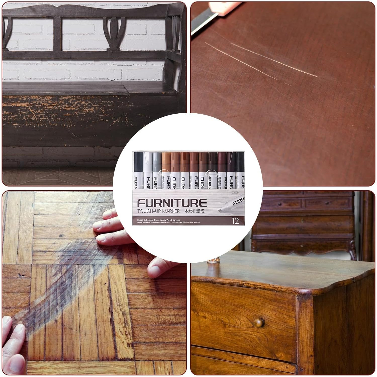 Marker per Ritocco Legno Professionale: Copre Graffi e Macchie Mobili - 4