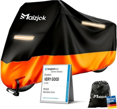 Maizjok Motorradabdeckung wasserdicht Outdoor, 96,5 x 41,3 x 49,2 Zoll