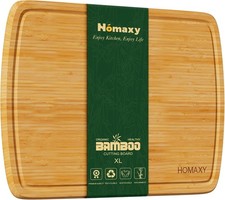 Homaxy Extra Large Bamboo Cutting Boards for Kitchen, 18x12.5" Wood XL Cutting B