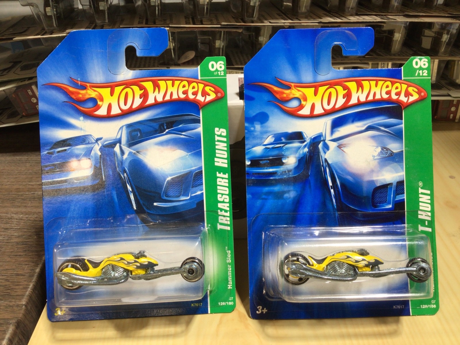 HOT WHEELS TREASURE HUNT 2007 HAMMER SLED MOTORCYCLE READ