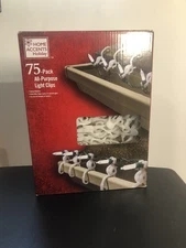 Home Accents Holiday 75-Pack All Purpose Light Clips Open Box