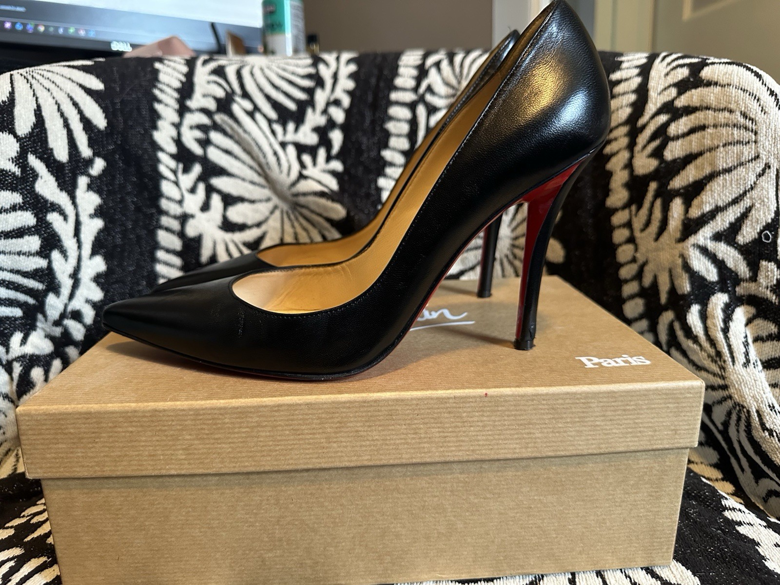 Christian Louboutin Black Apostrophy 100mm Pumps image 2