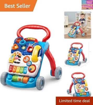 Sit-to-Stand Learning Walker Frustration Free Packaging, Blue