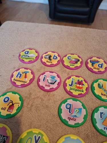 Vtech Gadget The Robot Cogsley disques d'apprentissage seulement 25 disques alphabet - Photo 4/8