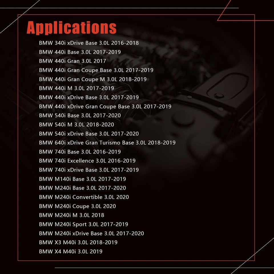 Juego de juntas de culata B58B30A para BMW X4 X3 M140i M240i 540i 740i xDrive 3,0 L Foto 3 de 4