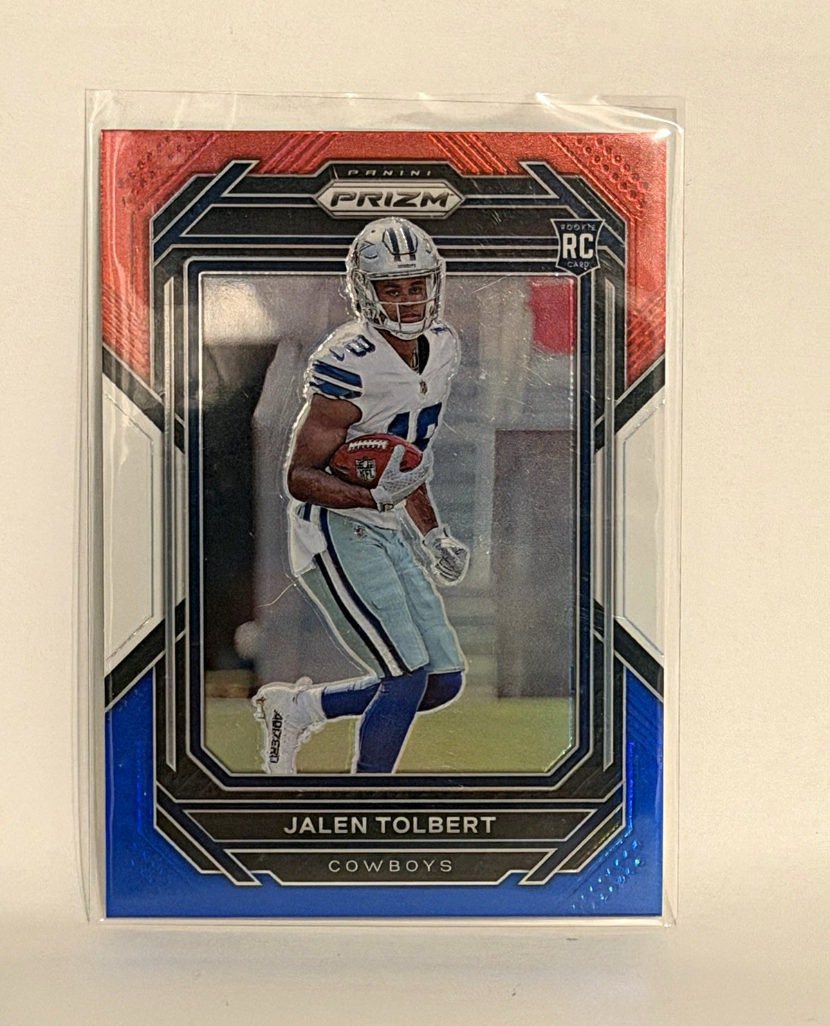 Panini Prizm 2022 Rookies Jalen Tolbert RC Red White & Blue #333 Cowboys