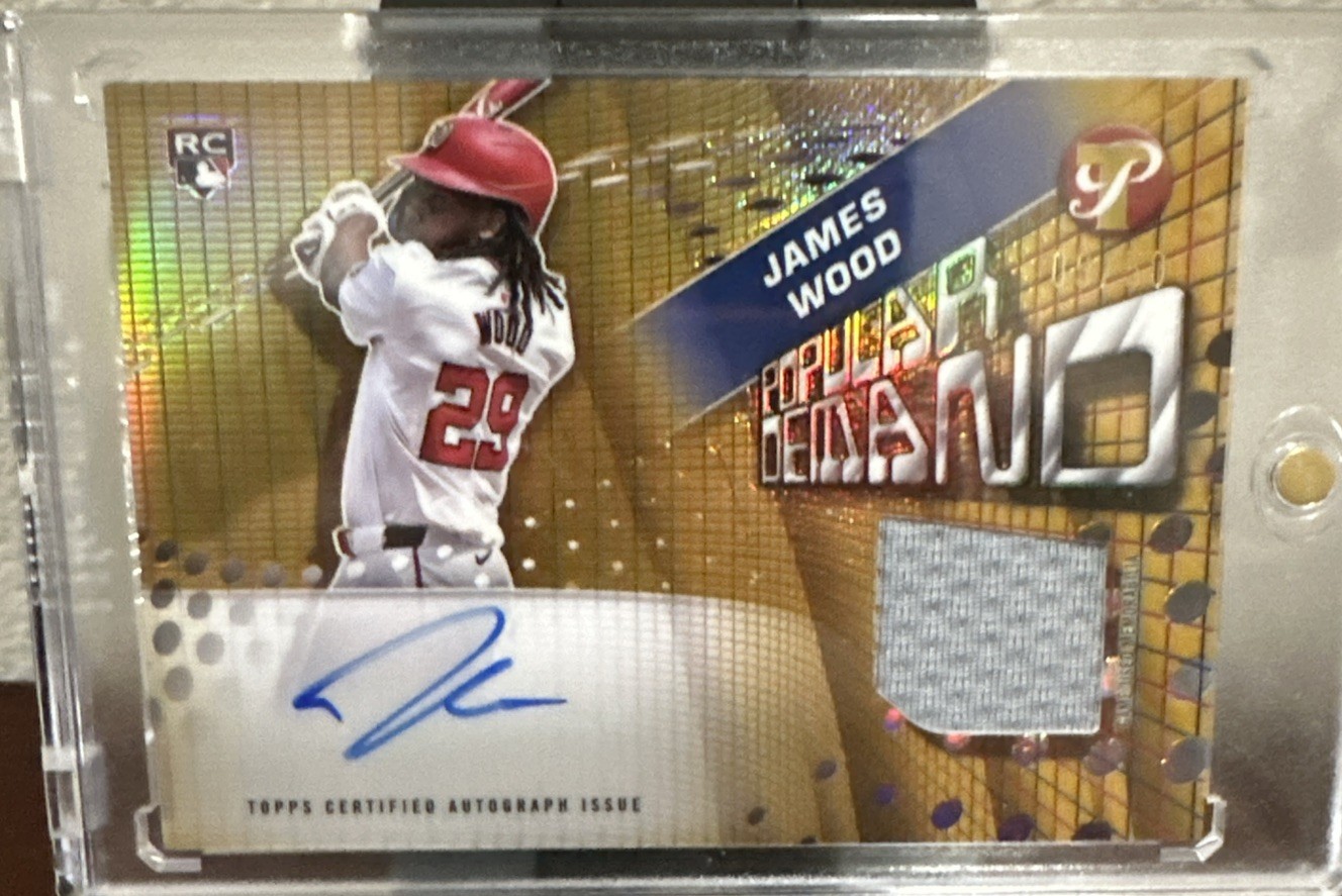 2025 Topps Pristine - Popular Demand Autograph Relics James Wood #PPDAR-JW Gold