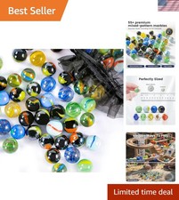 Colorful Glass Marbles, 0.6 inch Marbles Bulk for Kids Marble Games,DIY and H...