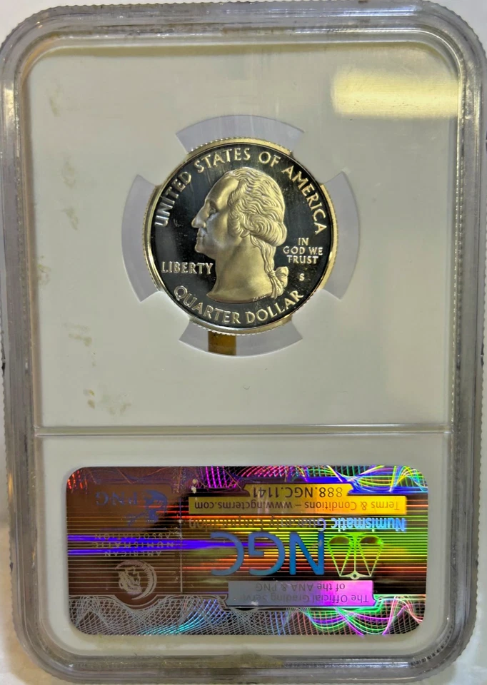 2008-S Silver Arizona, Washington Quarter PF70 UC by NGC, Beautiful White Coin - Image 4 of 4