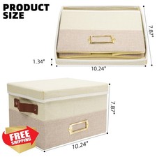 Remowith Greeting Card Organizer, Linen Storage Box with 20 Removable Divider...