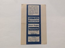 Knorr Suppe Werbezettel 1925