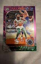 2019-20 Panini NBA Hoops Premium Stock - Jaylen Brown #7 Purple Disco Prizm