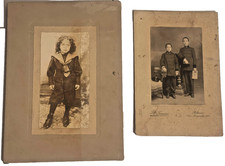 2 Foto Antiche Bambini Palermo F.lli Fiorenza 1900