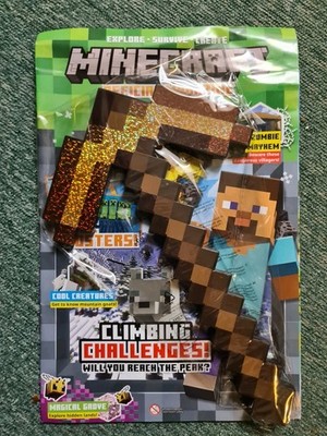 Minecraft Official magazine Issue 13 Golden Pickaxe Toy Brand New Still Sealed