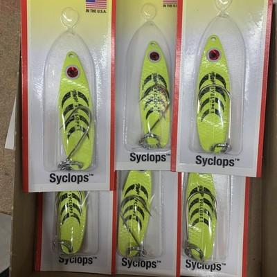 6PC Mepps Syclops Size 1 Chartreuse 1/2oz