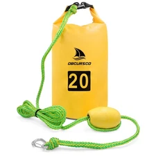 Obcursco 20L Jet Ski Anchor Kit PWC 2 in 1 Sand Bag One Size, yellow 