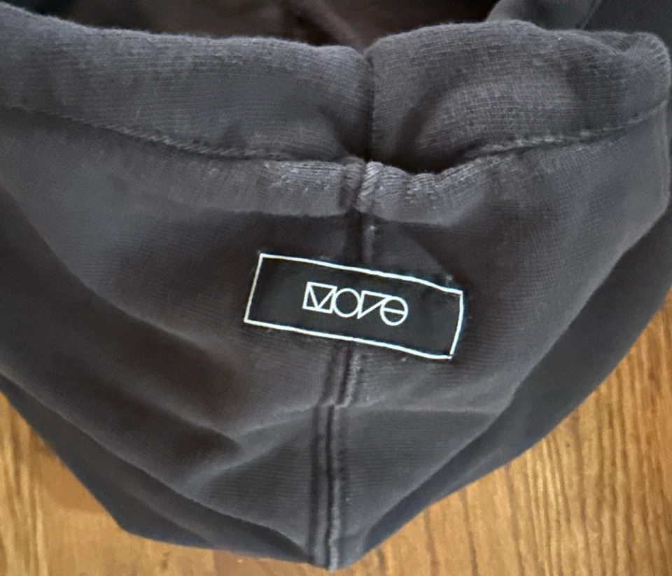 Sudadera pulóver con capucha de algodón gris de felpa francesa H&M MOVE para hombre talla L Foto 3 de 4