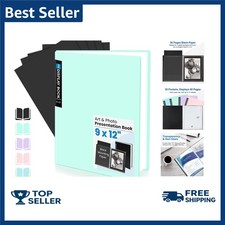 Art Portfolio 9x12, Binder with Plastic Sleeves, 30 Pockets Display 60 Pages,...
