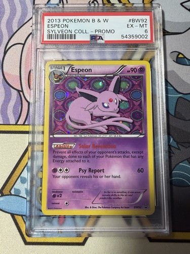 Espeon BW92 Sylveon Collection Holo Black Star Promo Pokemon PSA 6 EX-MT