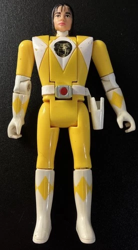Trini Yellow MMPR Power Rangers Vintage 1993 Bandai Flip Head Action Figure