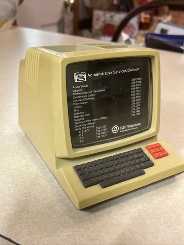 Vtg Novelty Figural Computer Pen Pencil Holder Bell Atlantic C&P Telephone - Picture 2 of 8