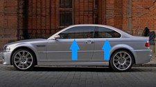 Chrom Fensterrahmen Blende für BMW 3er E46 Coupe 1999-2006 - 4 Stück
