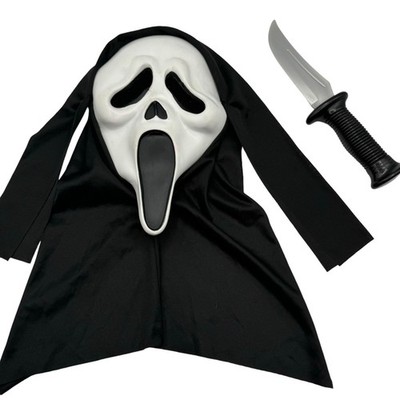 Easter Unlimited Fun World Scream Ultra White Ghost Face Halloween Mask Knife