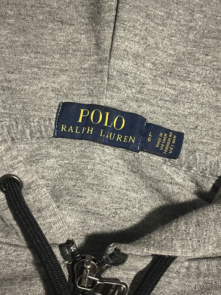 Polo Ralph Lauren Doble Tejido Tech Polar Jogger Sudadera Gris Negro Poni Talla L Foto 3 de 4